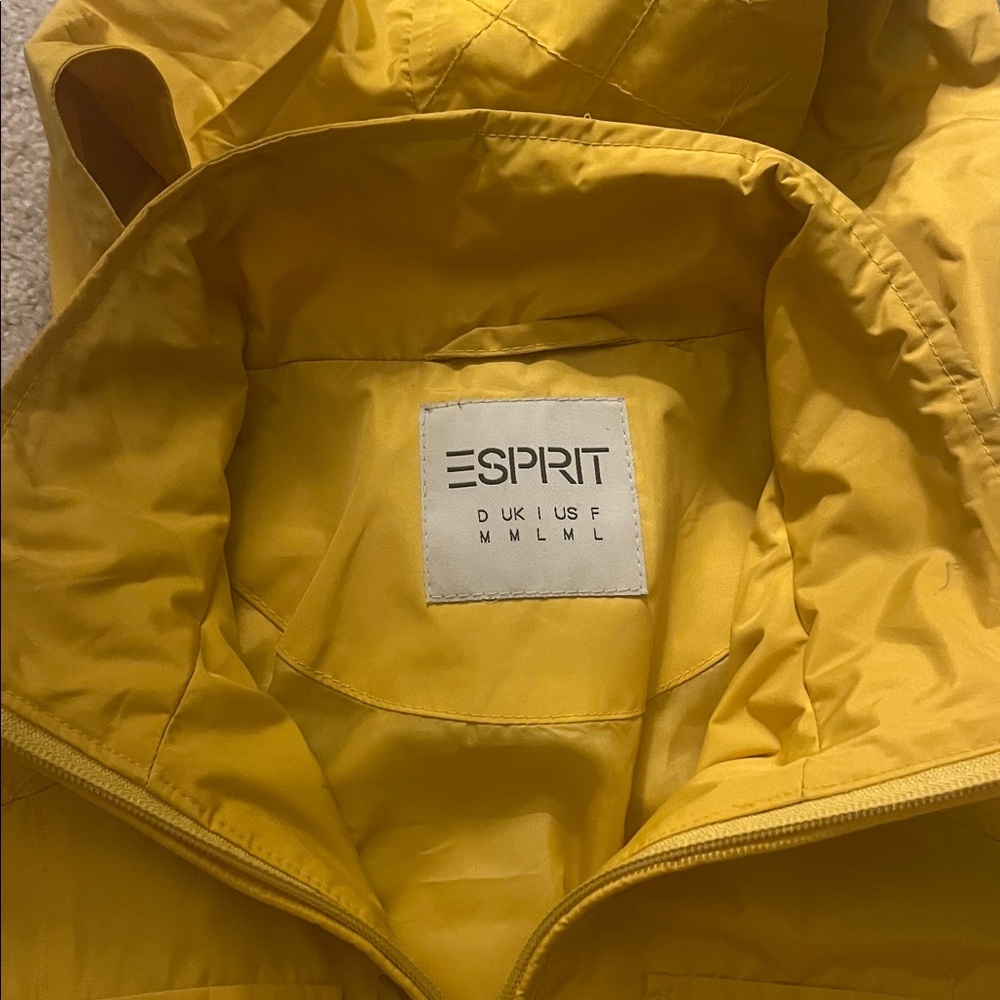Esprit vintage  Bright Yellow Utility Jacket. Full rain jacket. - Picture 2 of 8